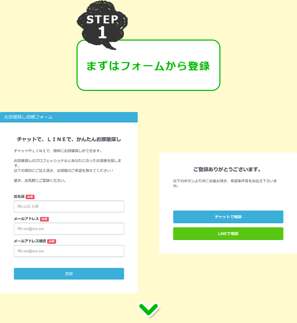 STEP1 まずはフォームから登録